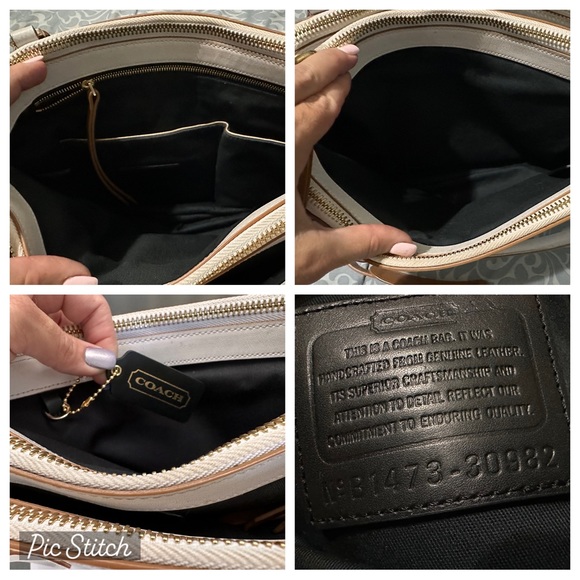 Coach Borough edgepaint bag & wallet White camel - Picture 6 of 11